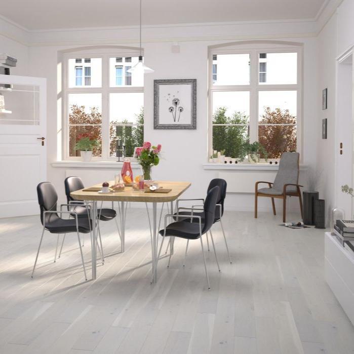 Free sample of Ashton & Rose Dalton engineered hardwood floor from our white wood flooring collection